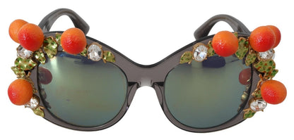 Dolce & Gabbana DG4283B Acetate Crystals Orange Appliques Sunglasses