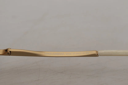 Dolce & Gabbana DG2159B Beige Gold Straw Butterfly Crystals Sunglasses