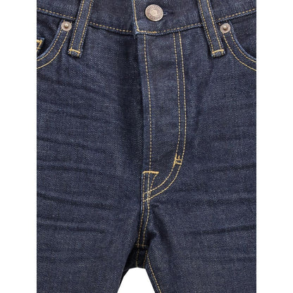 Tom Ford Blue Cotton Straight-Leg Jeans