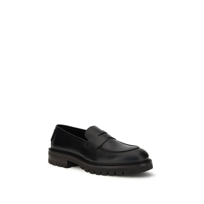 Ferragamo Black Rubber Slip-On Loafers