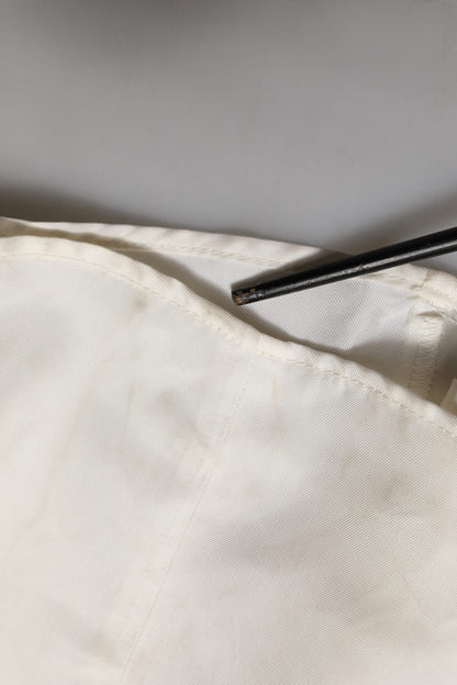 L'Autre Chose Ivory White Sleeveless Maxi Cupro Viscose Dress