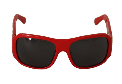 Dolce & Gabbana DG4027 Red Crystal Black Lens Shades Sunglasses