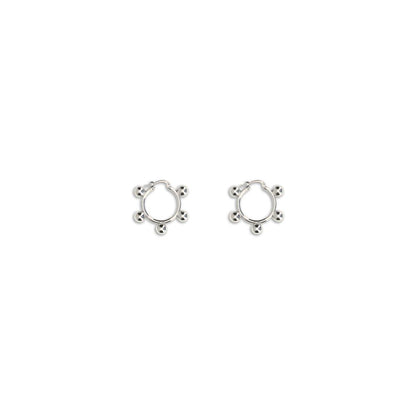Jil Sander Silver Brass Earrings