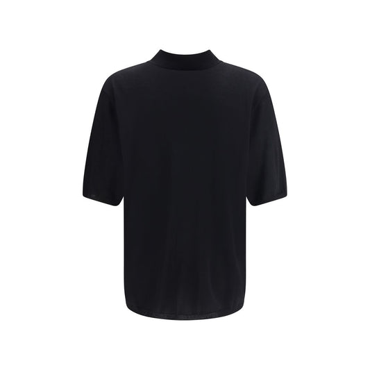 Saint Laurent Black Wool Polo Shirt