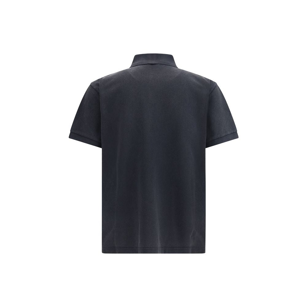 Balenciaga Black Cotton Polo Shirt