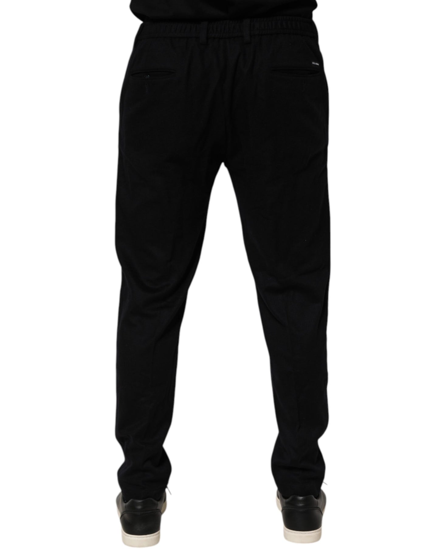 Dolce & Gabbana Black Cashmere Dress Formal Trouser Pants