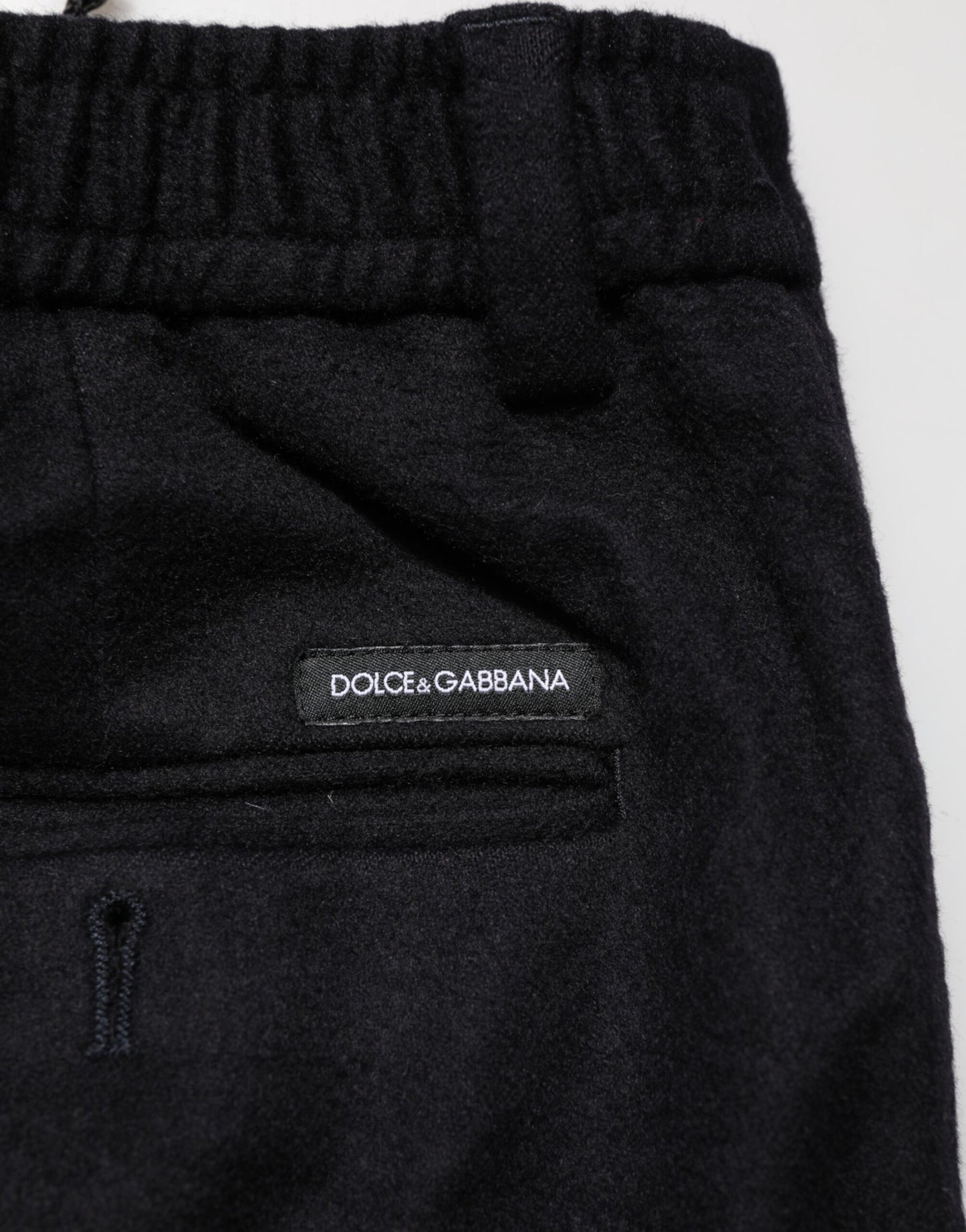 Dolce & Gabbana Black Cashmere Dress Formal Trouser Pants