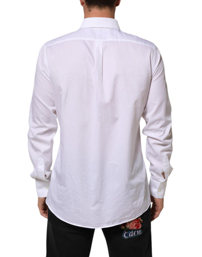 Dolce & Gabbana White Cotton MARTINI Men Formal Dress Shirt