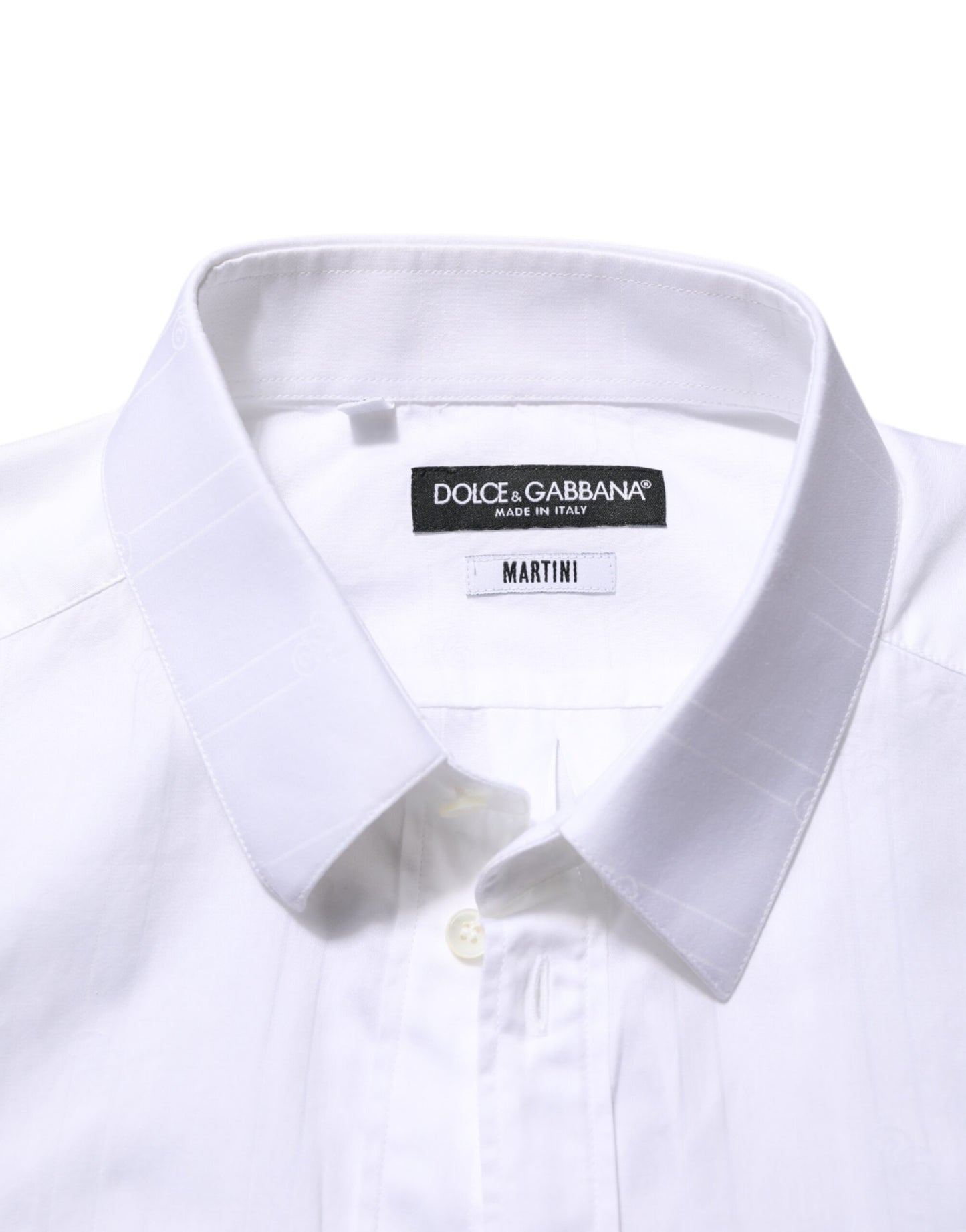 Dolce & Gabbana White Cotton MARTINI Men Formal Dress Shirt