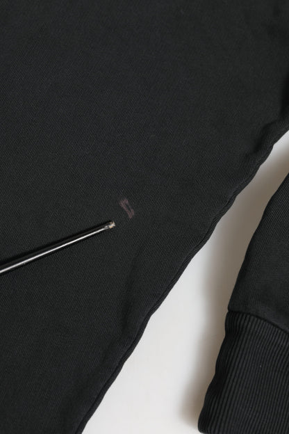 Dolce & Gabbana Black Logo FullZip Hooded Sweatshirt Sweater