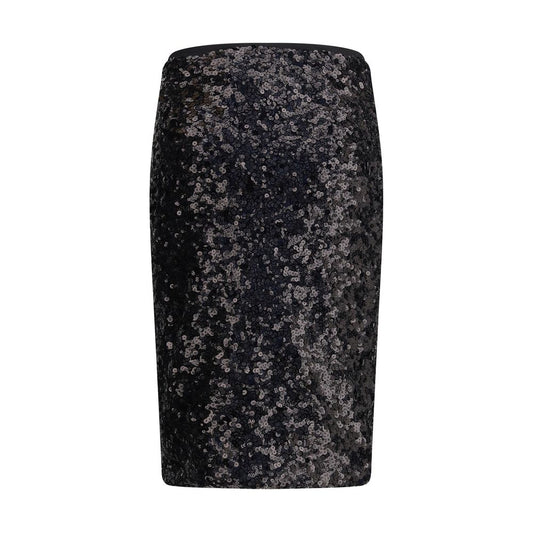 PINKO Black Polyester Midi Skirt
