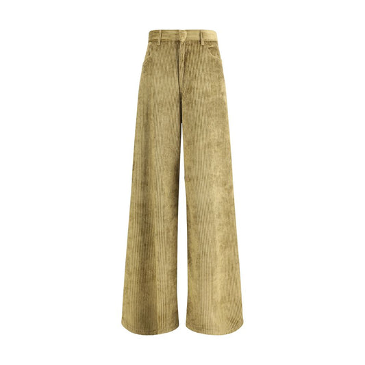 Petar Petrov Gold Cotton Casual Pants