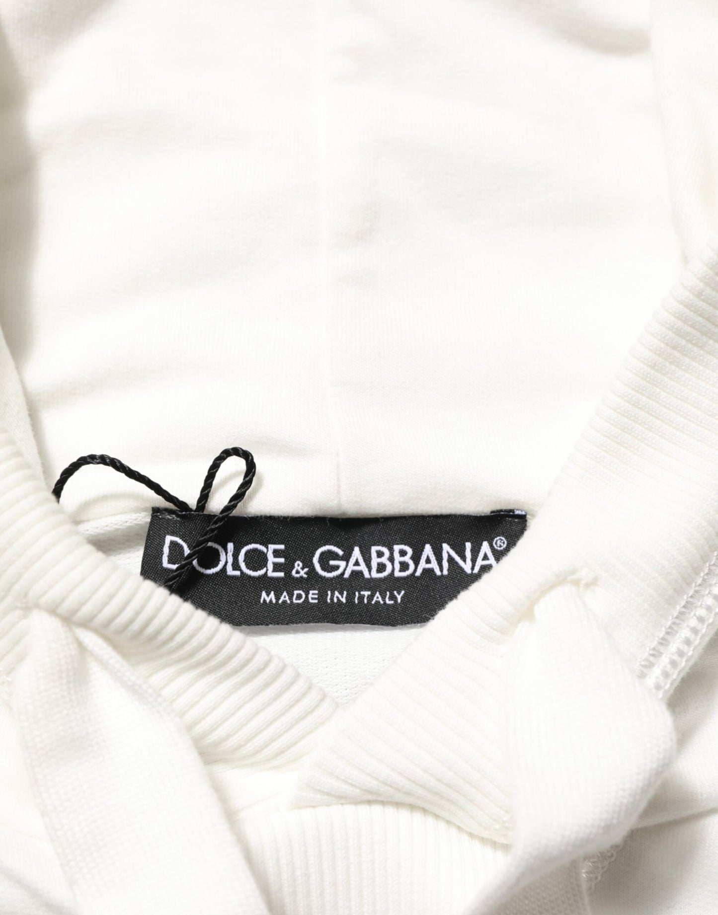 Dolce & Gabbana Off White Cotton Panda Hooded Sweatshirt Sweater