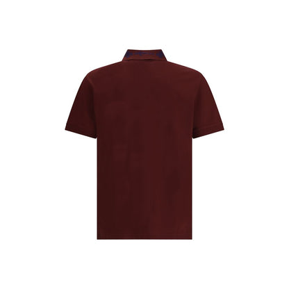 Polo with striped detail