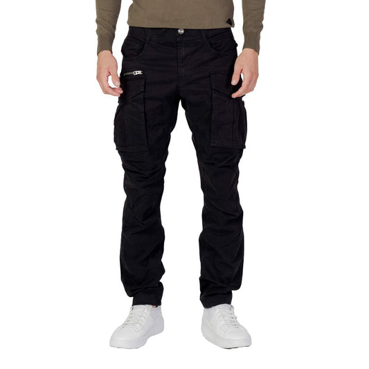 Black Cotton Relaxed Fit Jean