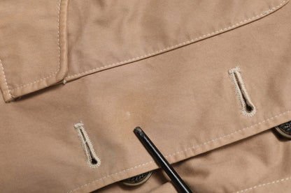 Dolce & Gabbana Beige Cotton Button Up Fitted Cropped Jacket