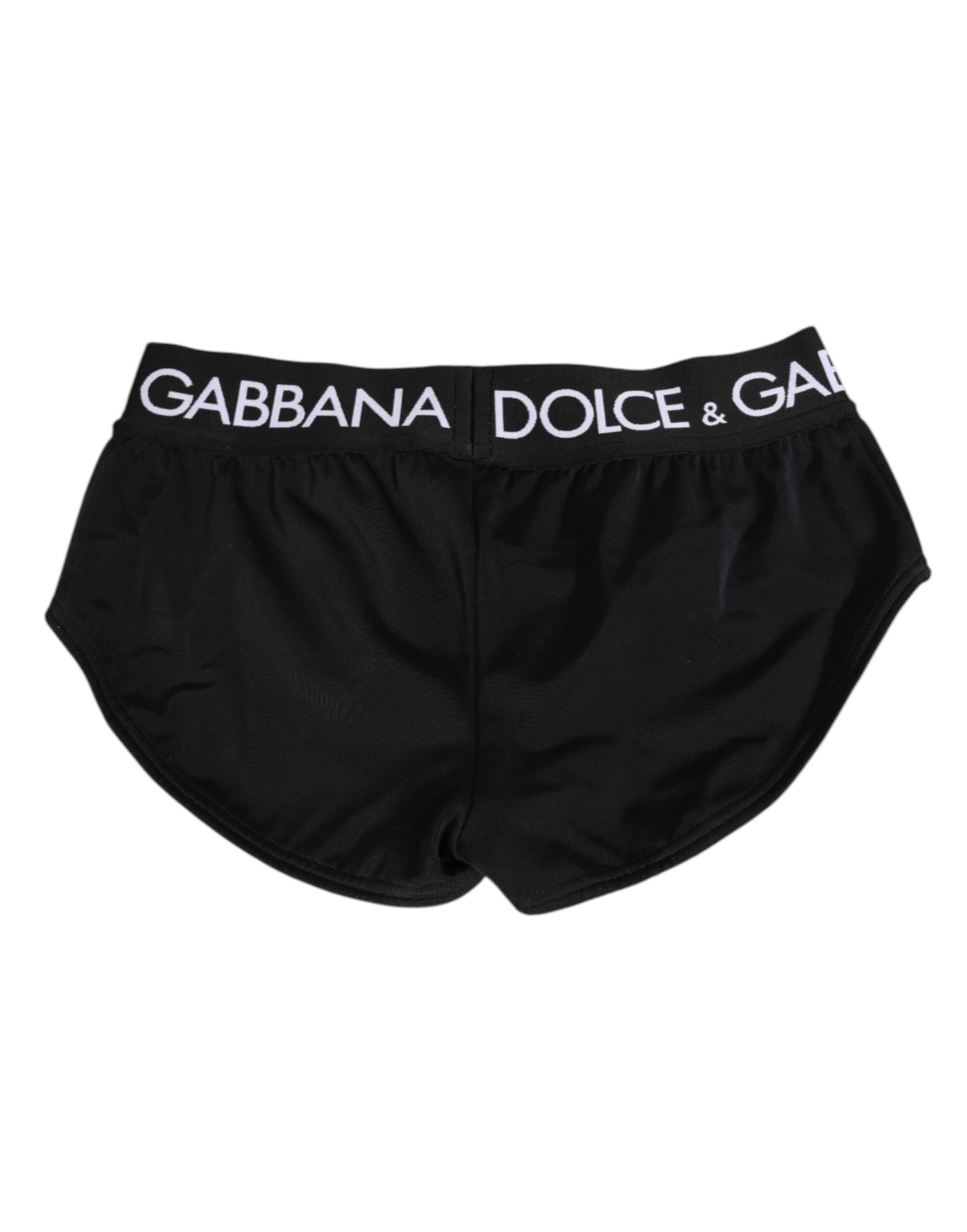Dolce & Gabbana Black Nylon Logo Waistband Shorts Underwear