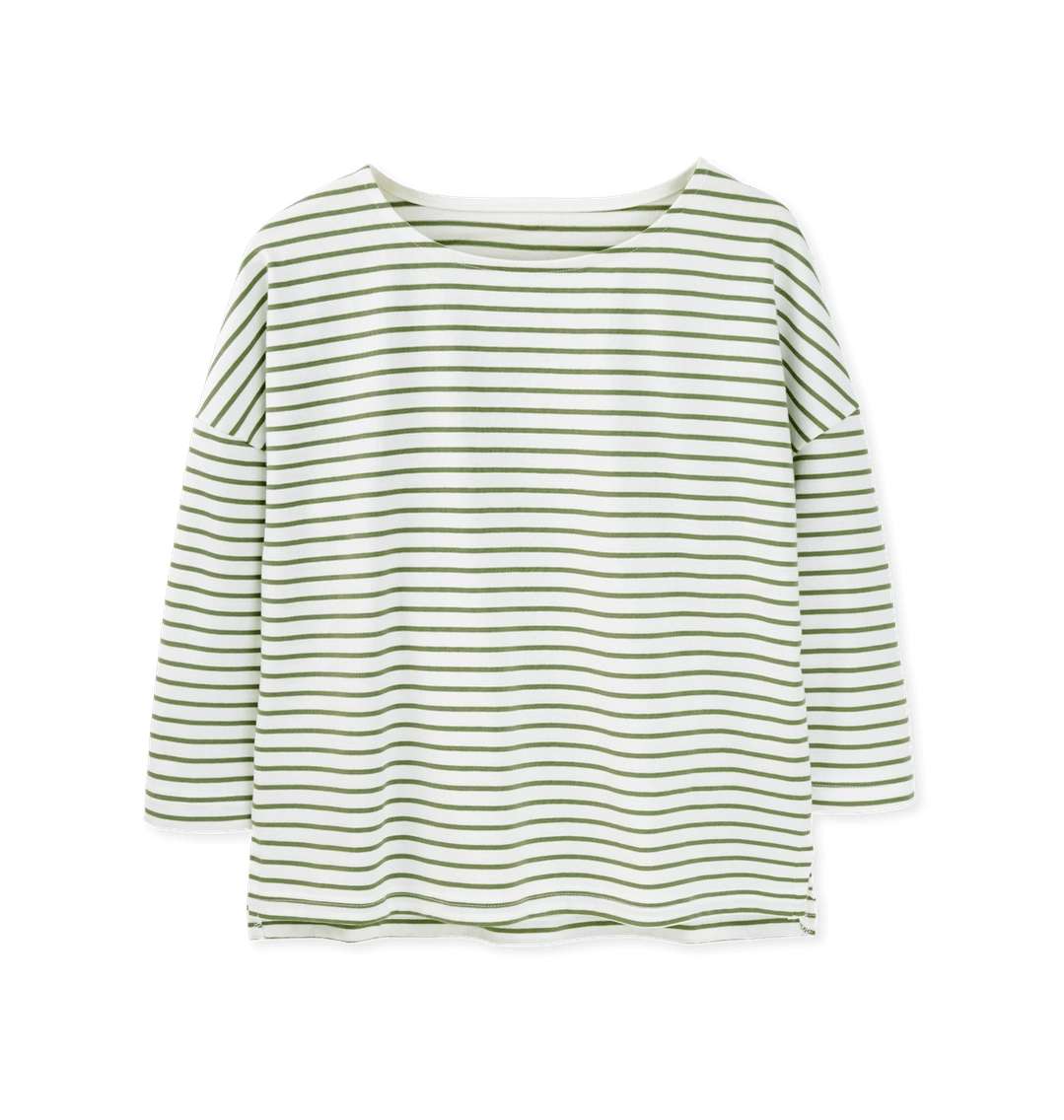 Striped Boat Neck Top