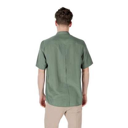 Antony Morato Green Lyocell Shortsleeve Shirt