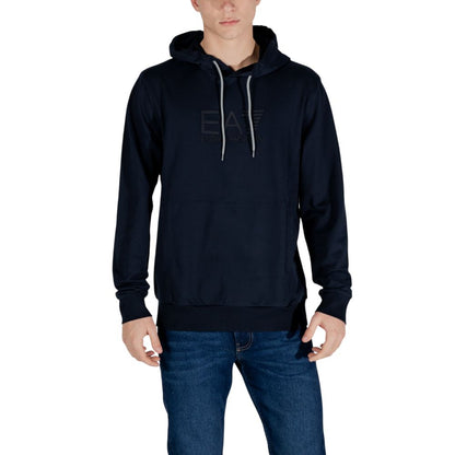 EA7 Emporio Armani Blue Cotton Hoodie