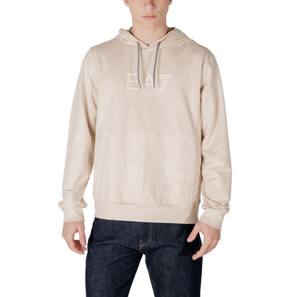 EA7 Emporio Armani Beige Cotton Hoodie