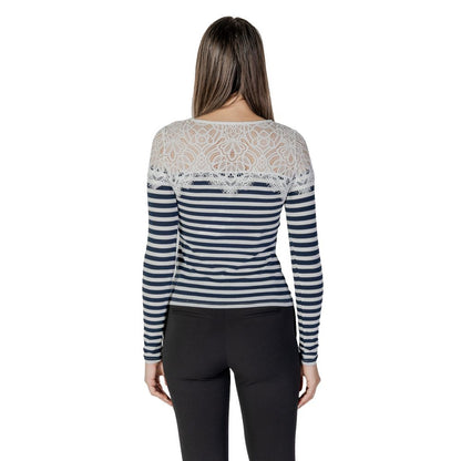 Morgan De Toi White Recycled Polyester Long Sleeve T-Shirt