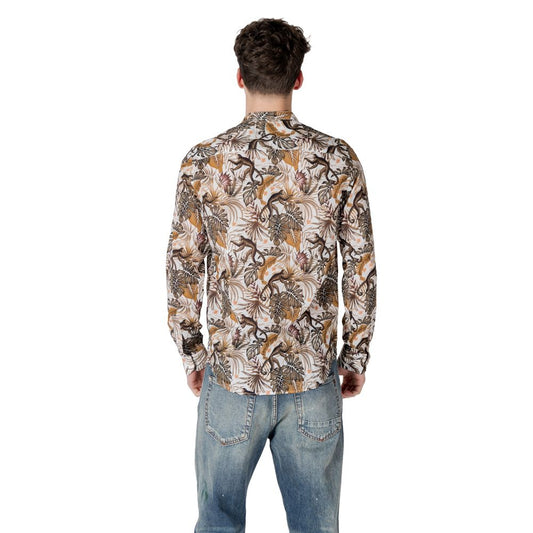 Gianni Lupo White Cotton Pattern Shirt