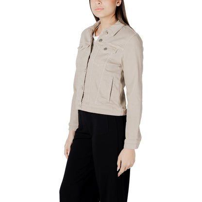 Street One Beige Cotton Denim Jacket