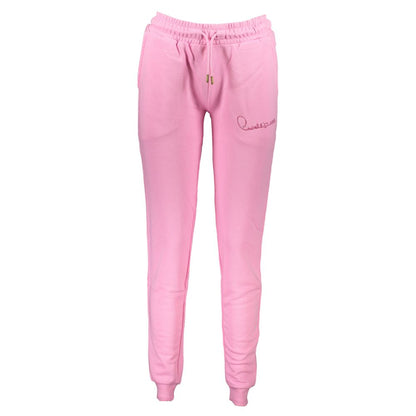 Cavalli Class Pink Cotton Pant