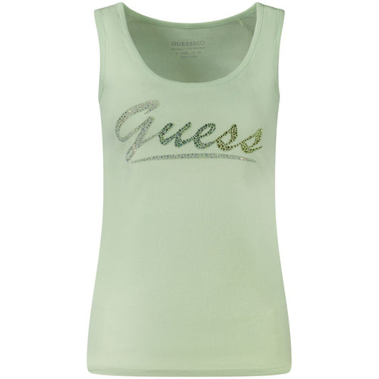 Guess Jeans Green Cotton Tank Top