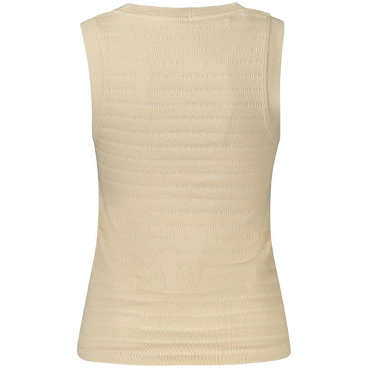 Guess Jeans Beige Cotton Tank Top