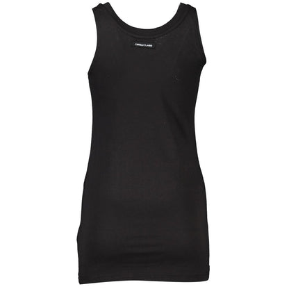 Cavalli Class Black Cotton Tank Top