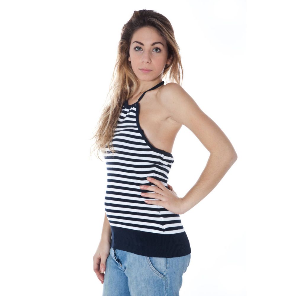 Datch Blue Cotton Tank Top