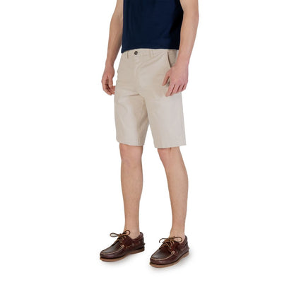 Borghese Beige Cotton Bermuda Shorts