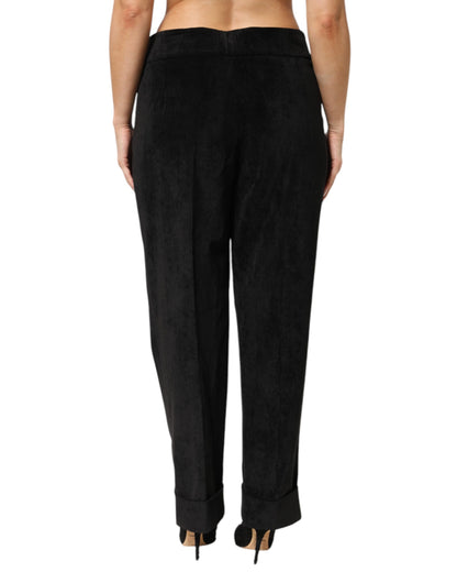BENCIVENGA Black High Waist Straight Dress Trouser Pants