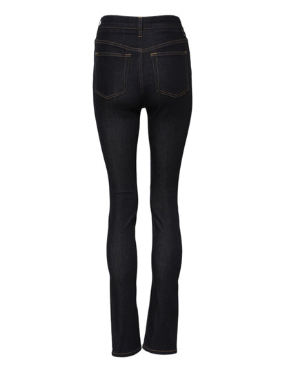 Dolce & Gabbana Blue Cotton High Waist Skinny Denim Jeans