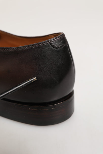 Dolce & Gabbana Brown Leather Lace Up Dress Men Derby Shoes