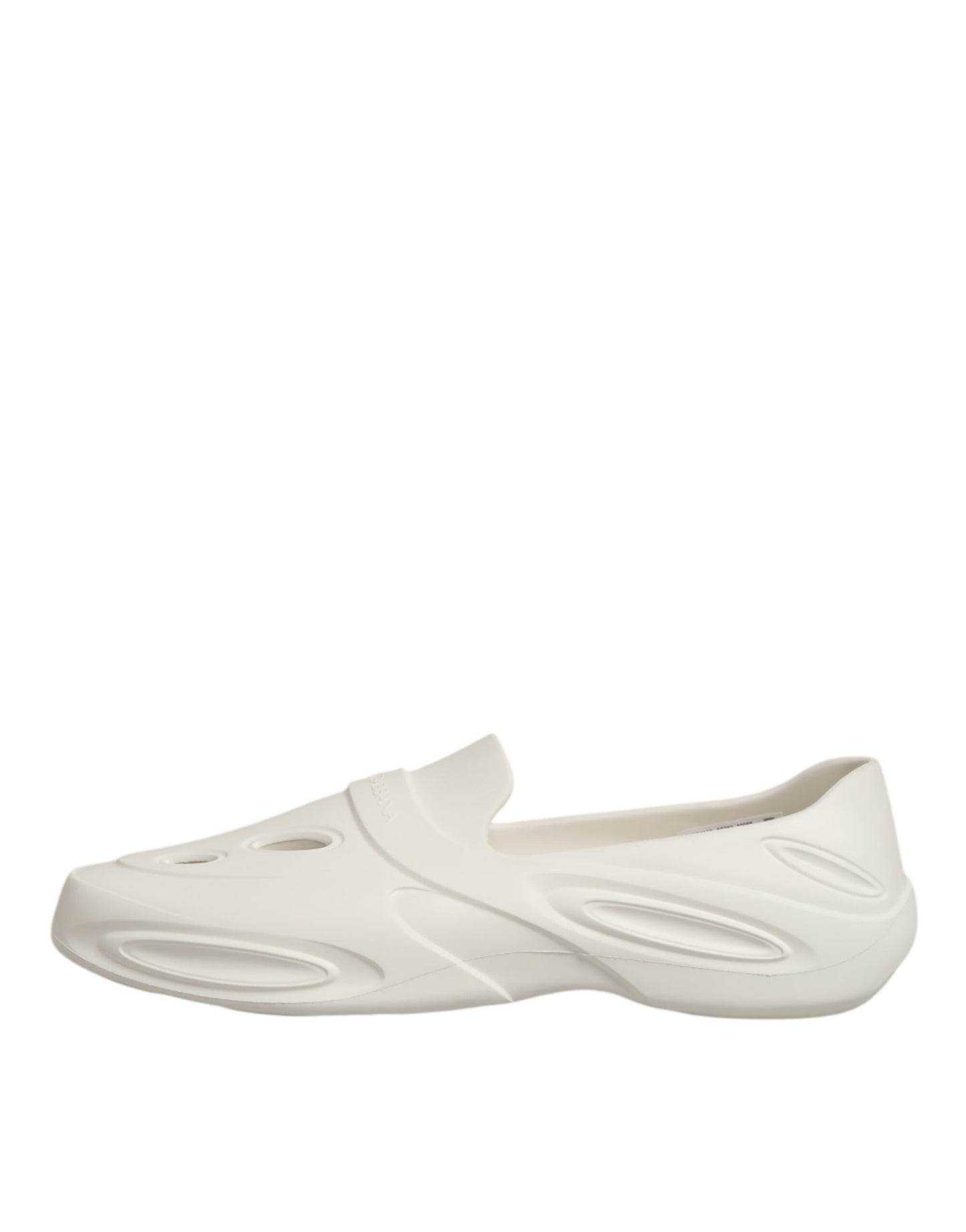 Dolce & Gabbana White Rubber Slides Low Top Sneakers Shoes