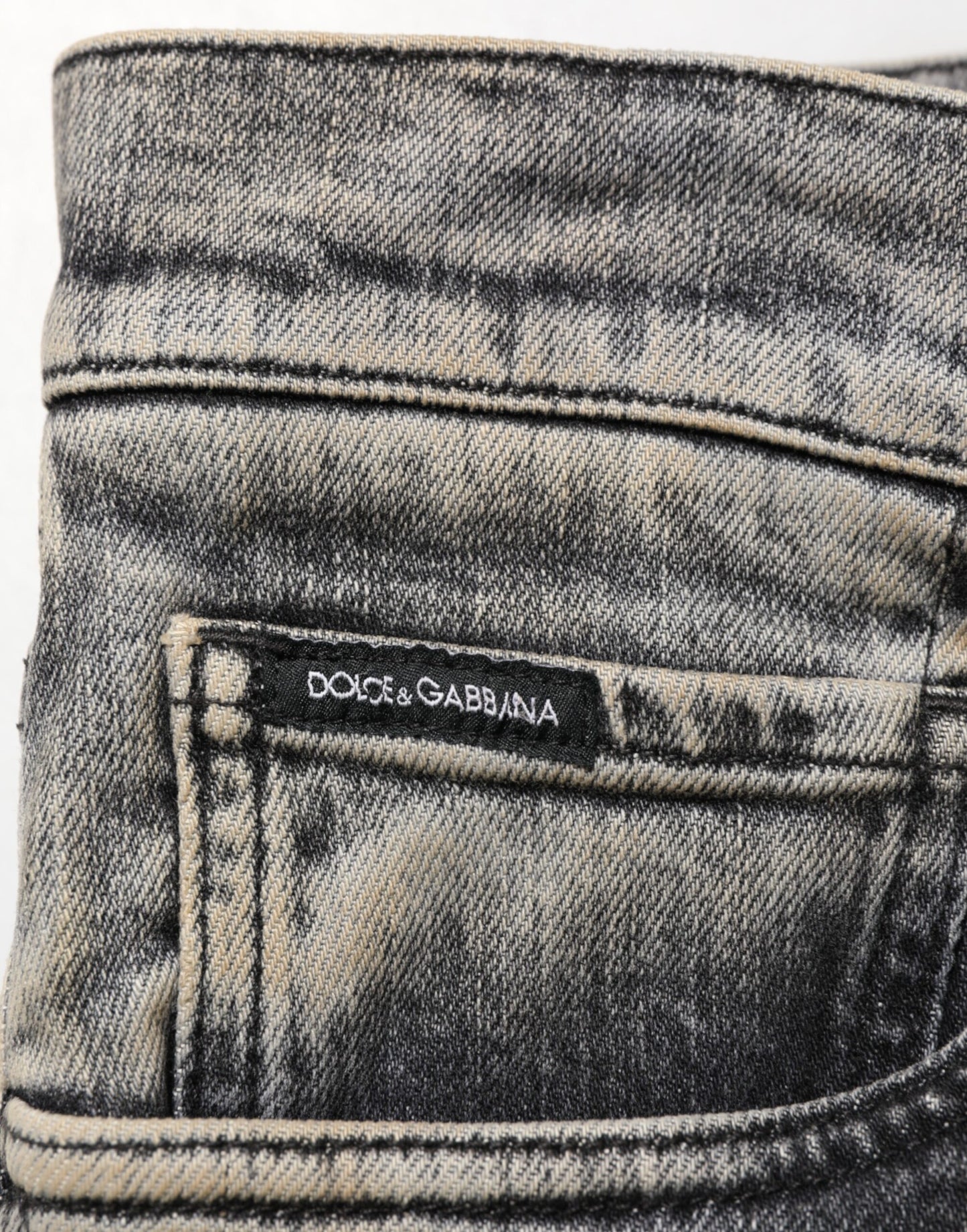 Dolce & Gabbana Gray Cotton Stretch Slim Fit Men Denim Jeans