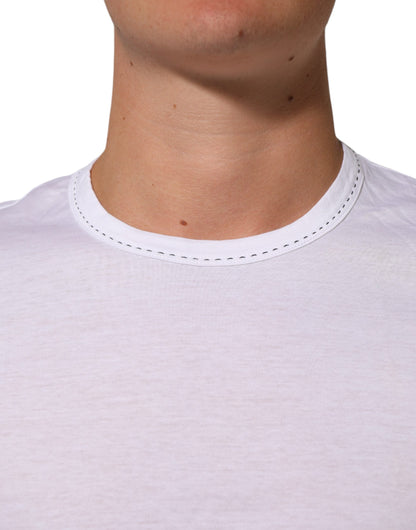 Dolce & Gabbana White Cotton Crew Neck Underwear Tee T-shirt