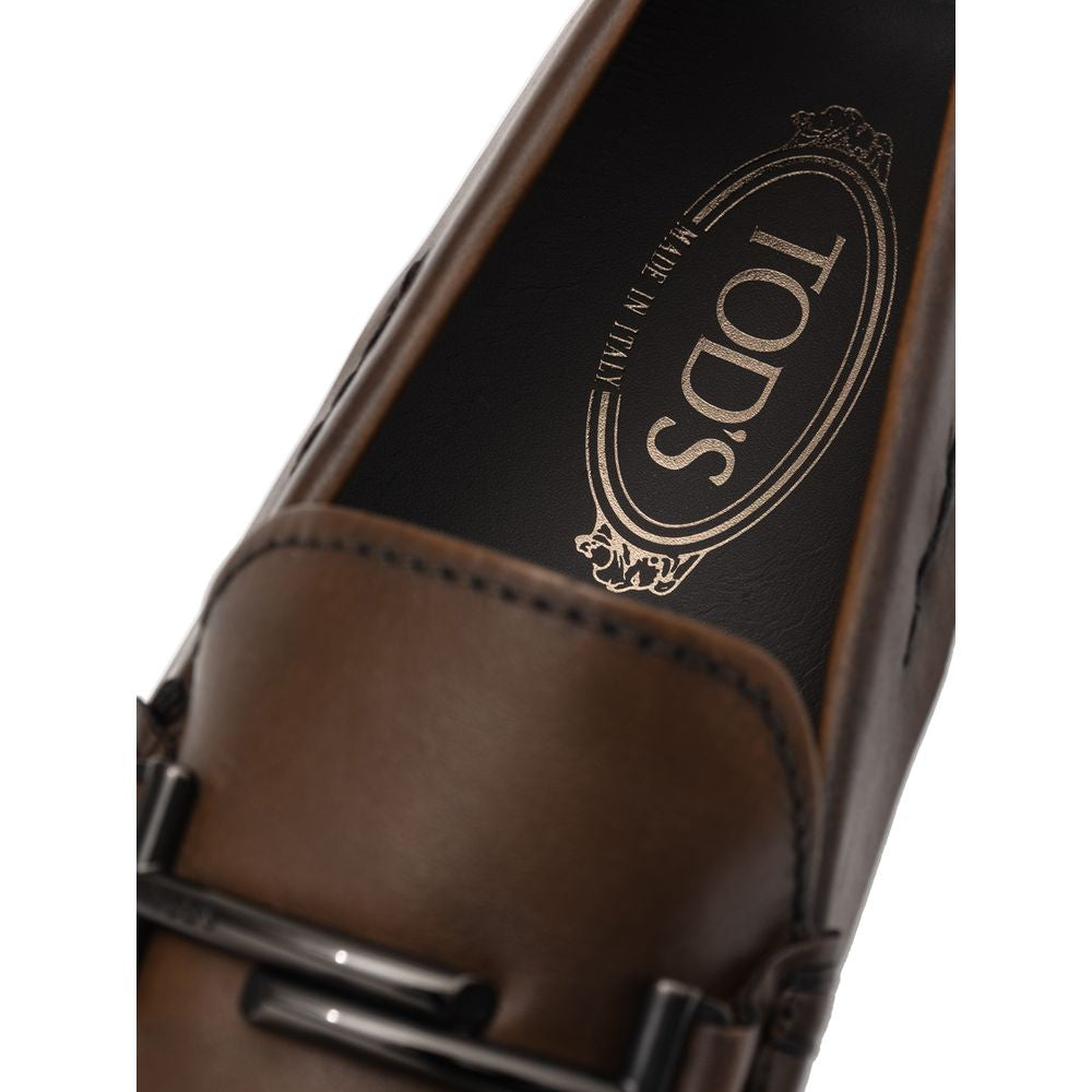 Tod's Brown Leather Moccassin