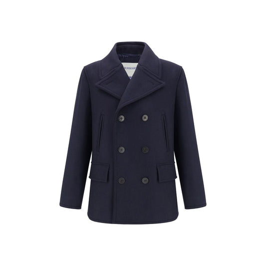 Burberry Blue Wool Coat
