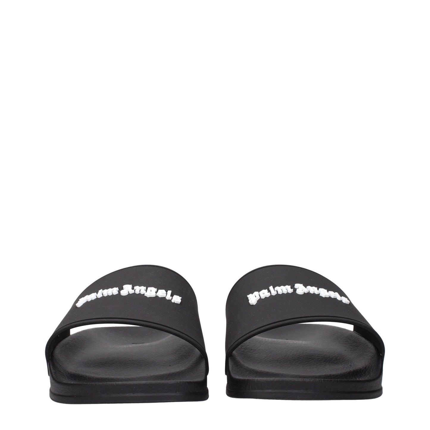 Palm Angels Black Cotton Slippers