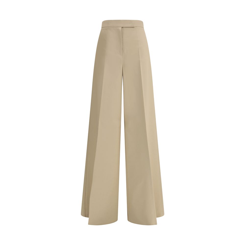 Max Mara Beige Cotton Casual Pants