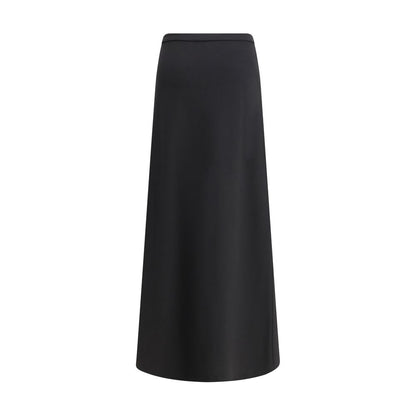 Max Mara Black Viscose Long Skirt