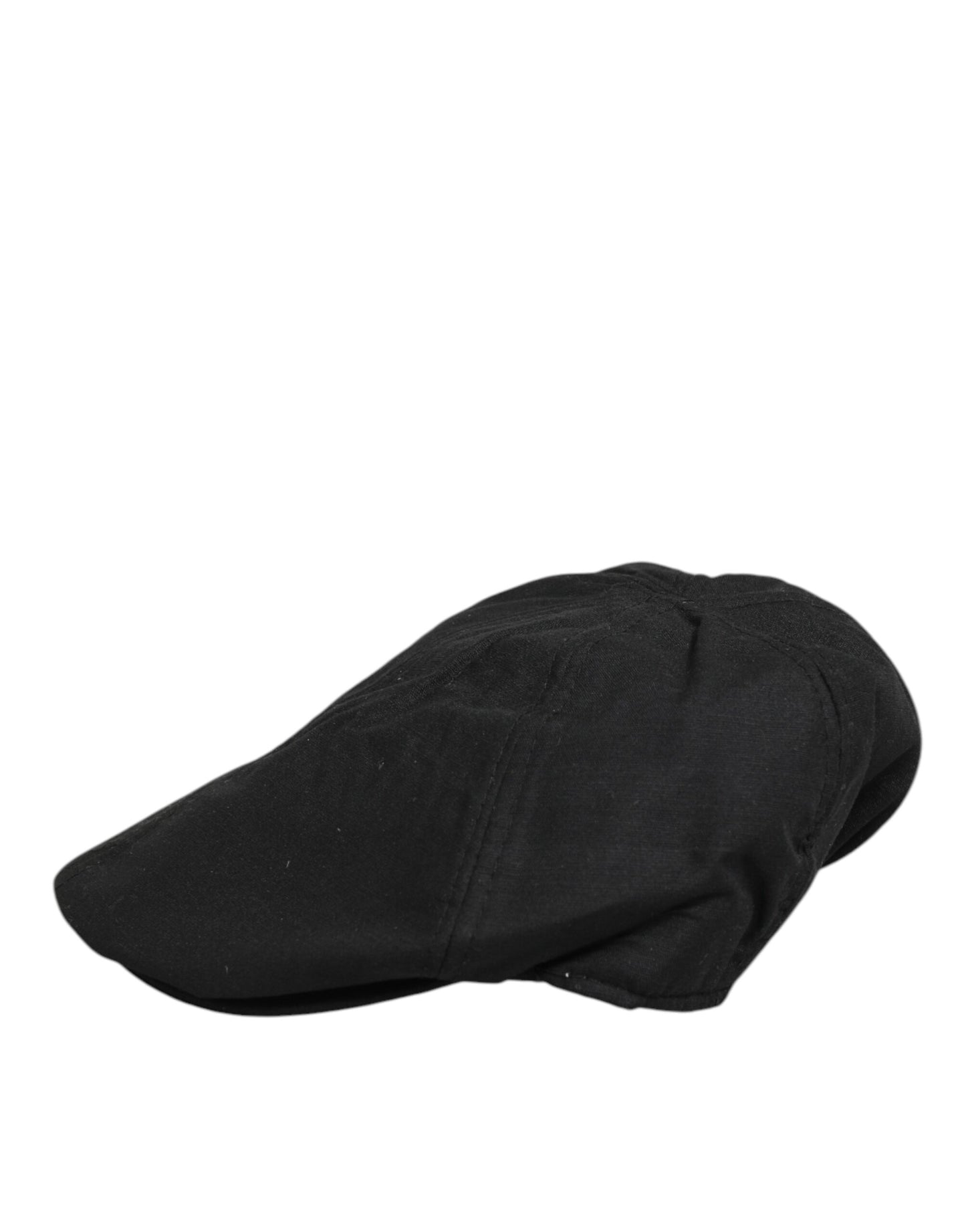 Dolce & Gabbana Black Cotton DG Logo Newsboy Cloth Capello Hat