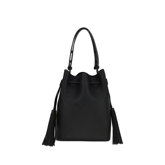 Valentino Garavani Black Calf Leather Bos Taurus Shoulder Bag