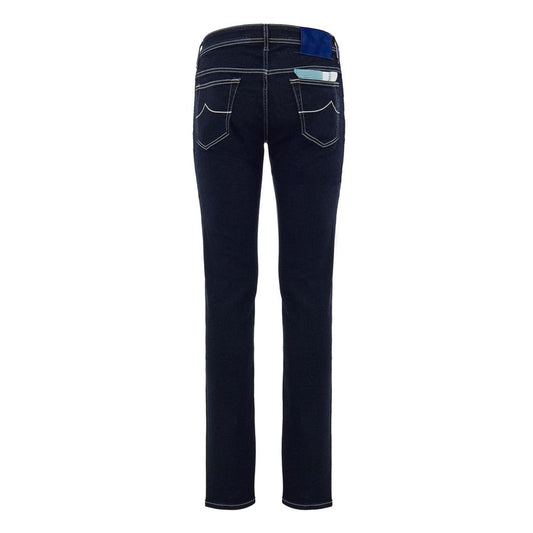 Jacob Cohen Blue Cotton Skinny Jeans