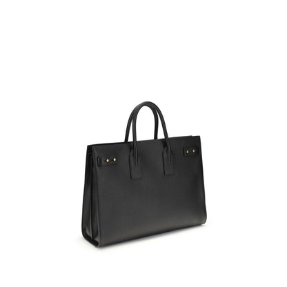 Saint Laurent Black Calf Leather Bos Taurus Handbag