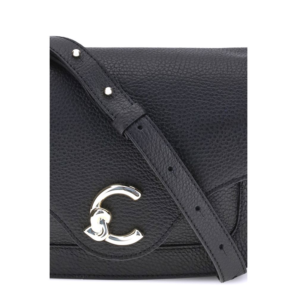 Coccinelle Black Calf Leather Bos Taurus Shoulder Bag